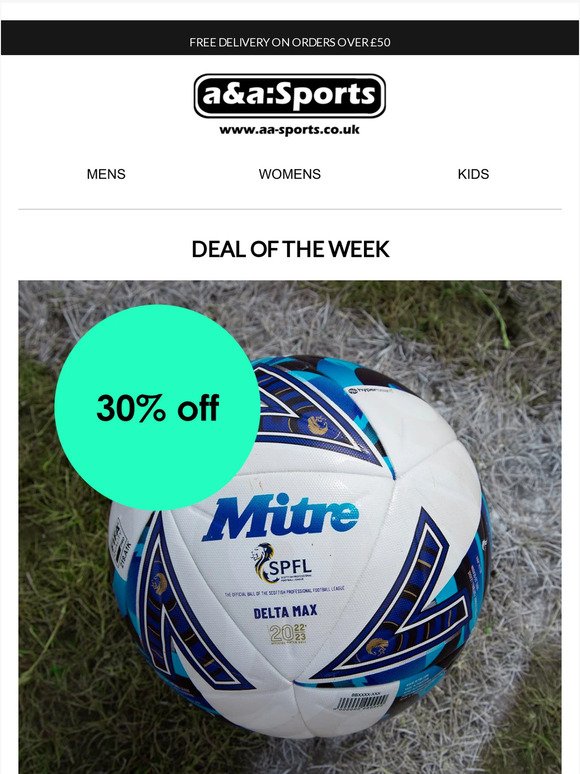 DEAL of the WEEK!  30% OFF Mitre SPFL Footballs