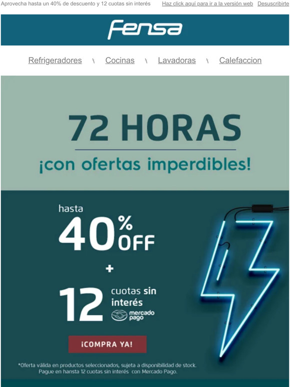 Tienda Fensa: ¡Descubre las ofertas Relámpago de Fensa! ﻿⚡