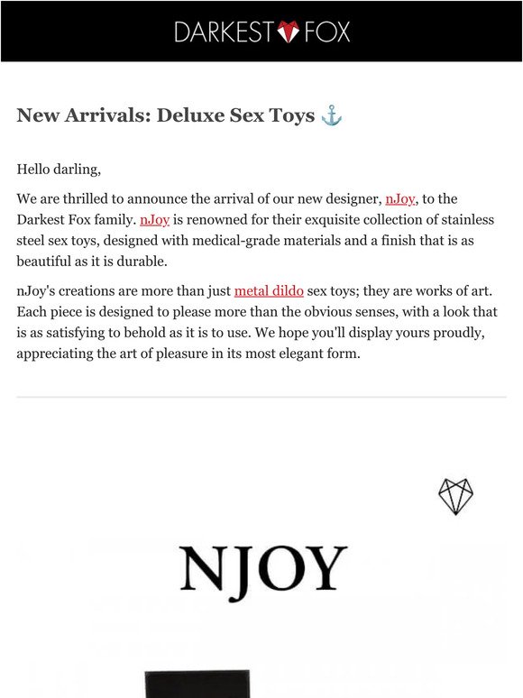 New Designer: nJoy 🦾 Metal Dildos