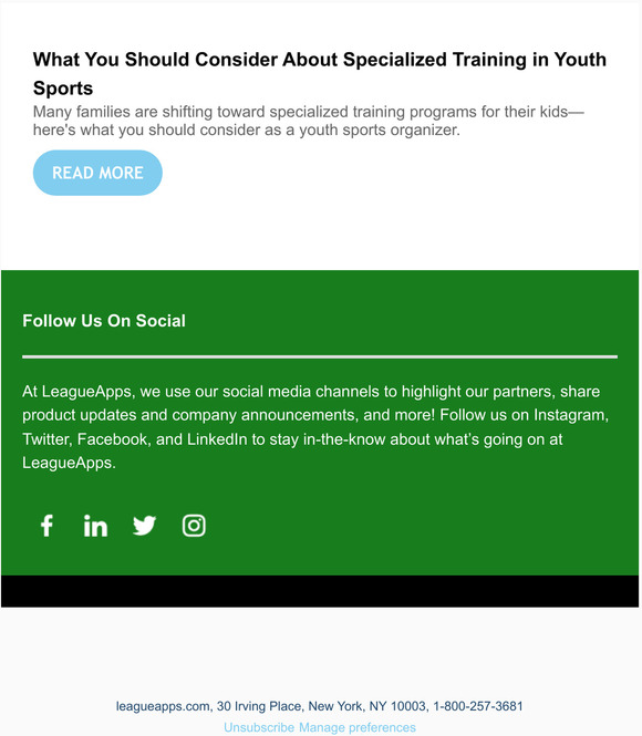 The LeagueApps Youth Sports Highlight Reel