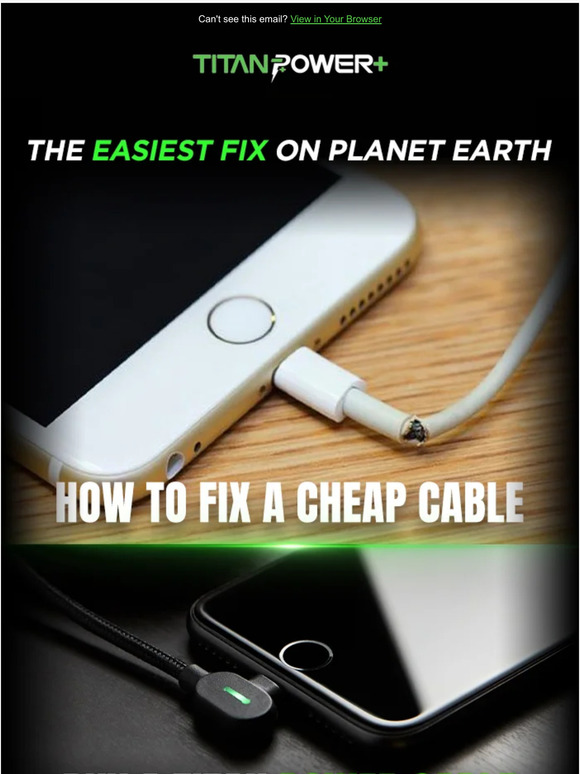 Titan Power Plus The easiest fix for a broken cable 💡 Milled