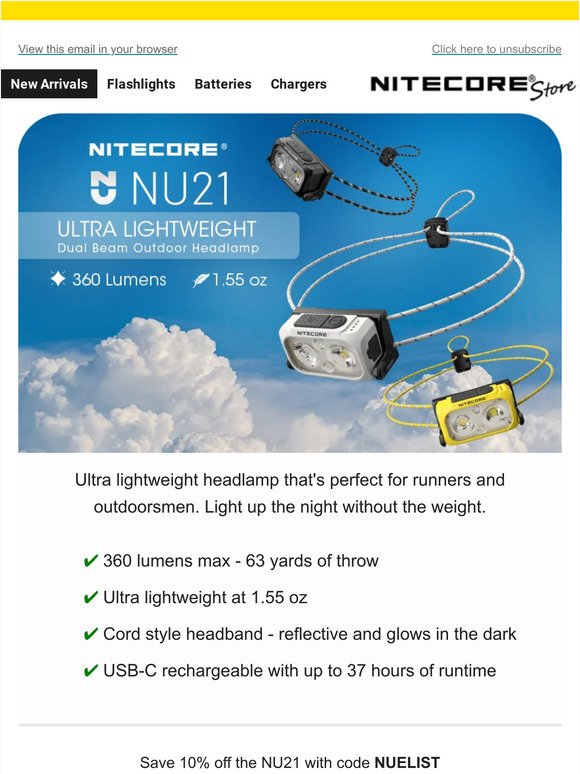 The Barely There Headlamp 🔥 New Nitecore NU21 Headlamp