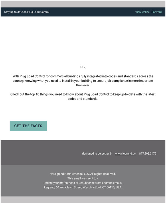 Legrand —, Plug Load Codes & Standards Milled