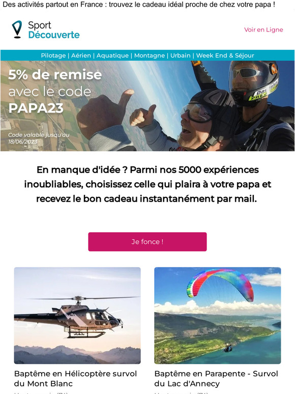 5% de remise : un super cadeau pour papa !