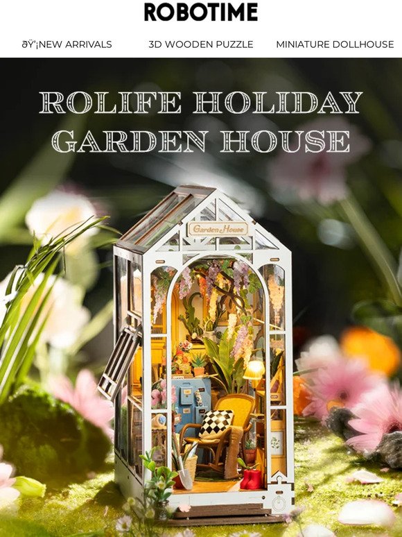 Light Up the Flower World - Rolife Garden House Book Nook TGB06