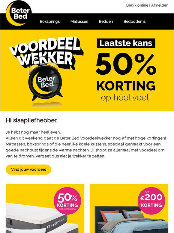 beter bed nl Exclusieve Black Friday M line deal Milled