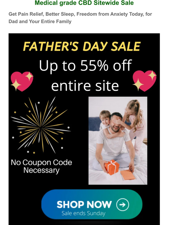 CBD Sale Ends Sunday - Save up to 55% off