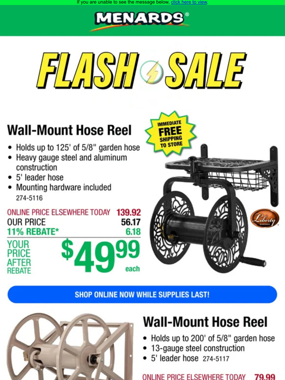 Menards Liberty Garden™ Hose Reel UNDER 30! Milled