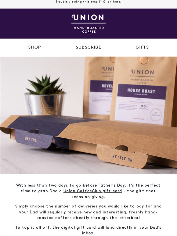 This Father’s Day, give the gift of coffee