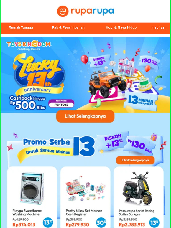 Toys Kingdom Lucky 13th Anniversary🎊