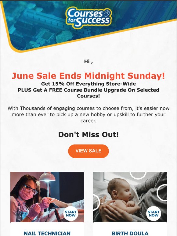 June Sale - Ends Sunday 18th