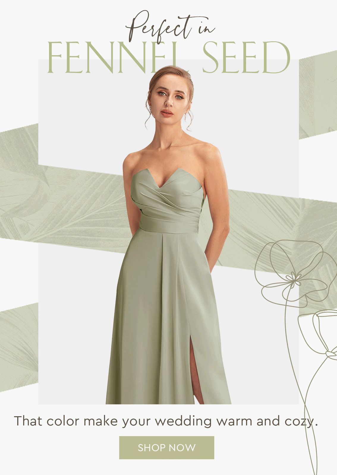 short vs long bridesmaid dresses Flutter-Sleeve Long Formal Prom Dress main image 1