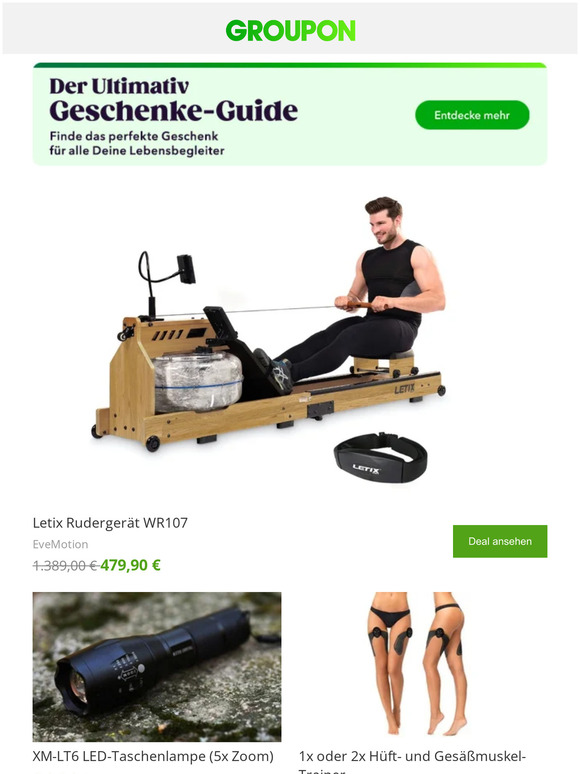 Deal Flash Sale - Letix Rudergerät mit 65% Rabatt
