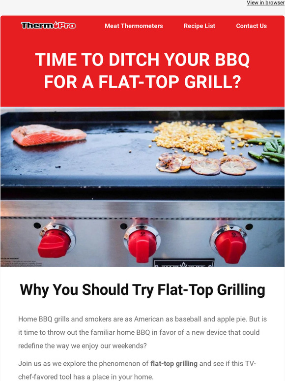 ThermoPro Time to Replace your BBQ with a FlatTop Grill? Milled
