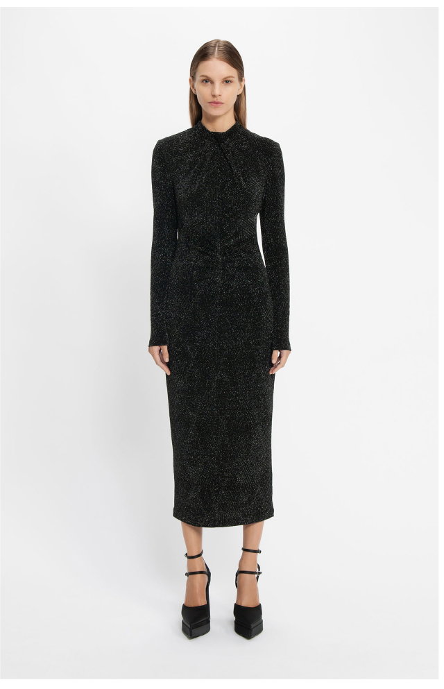 Lurex Knit Midi Dress