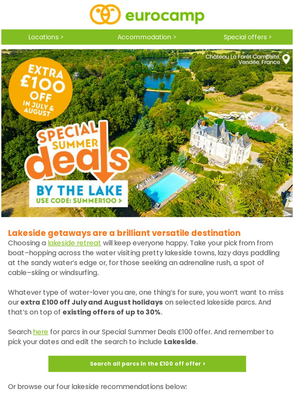 Lakeside holidays offer loads of possibilities