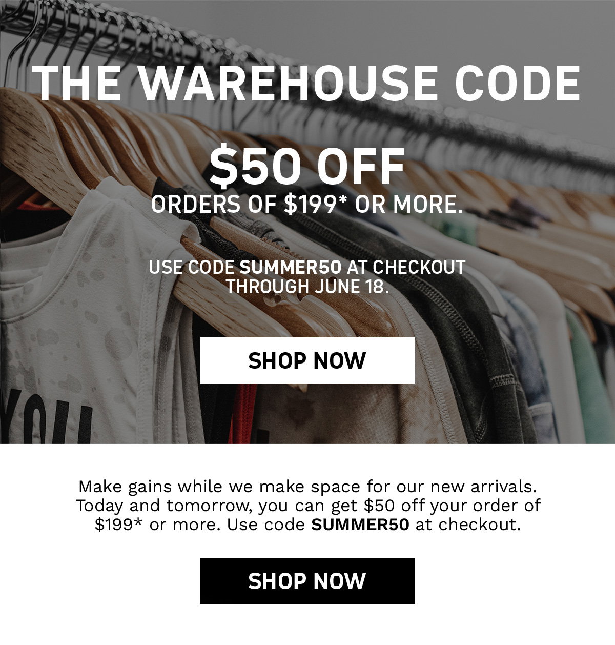 WAREHOUSE SALE