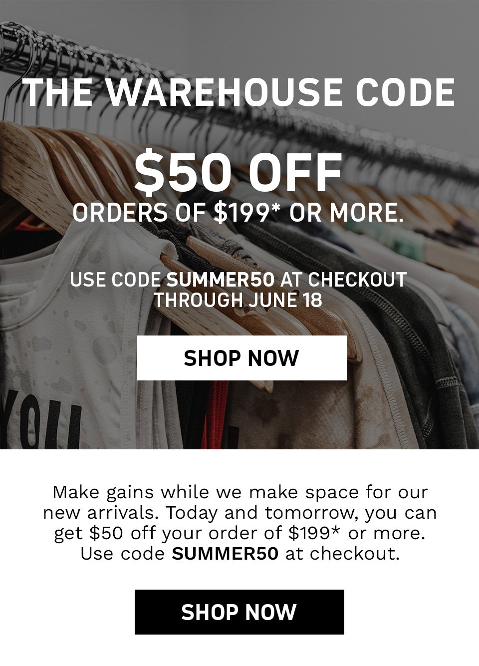WAREHOUSE SALE