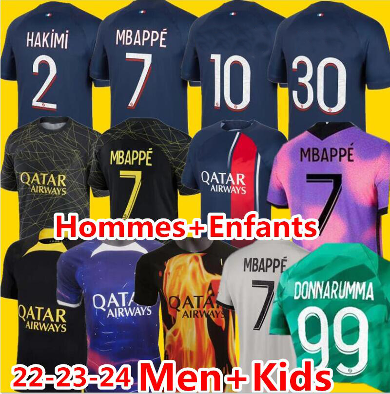 2023 2024 Soccer Jerseys Maillot De Foot Mbappe Hakimi Marquinhos Verratti  Paris Football Shirt 22 23 24 Sergio Ramos Fabian Psgs Hommes Enfants Kids  Donnarumma - China Jersey and Football price