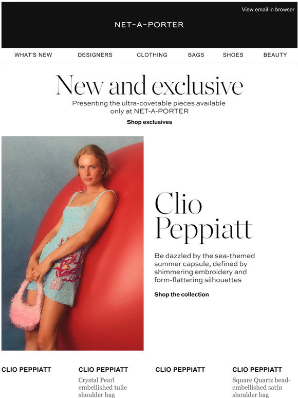 CLIO PEPPIATT Crystal Pearl embellished tulle shoulder bag