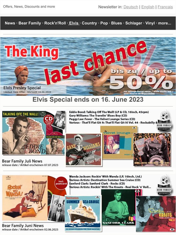 🐻 Last Chance - Elvis Presley Special