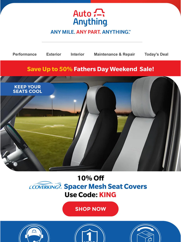 10% Off Select Coverking Seat Covers