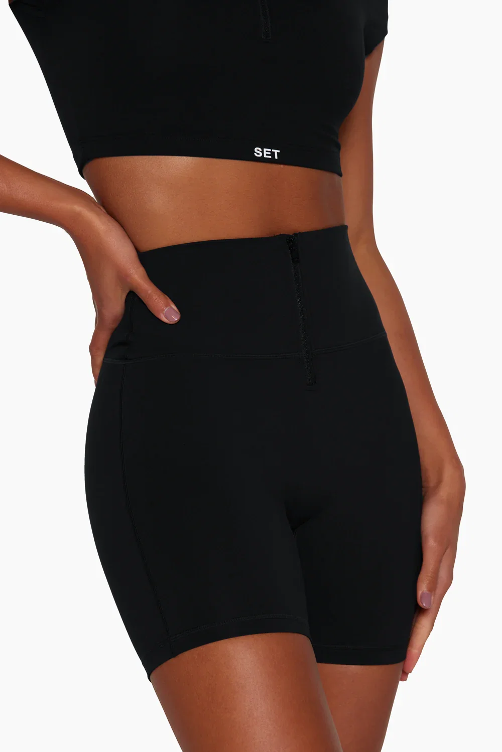 Image of SPORTBODY® ZIP BIKE SHORTS - ONYX