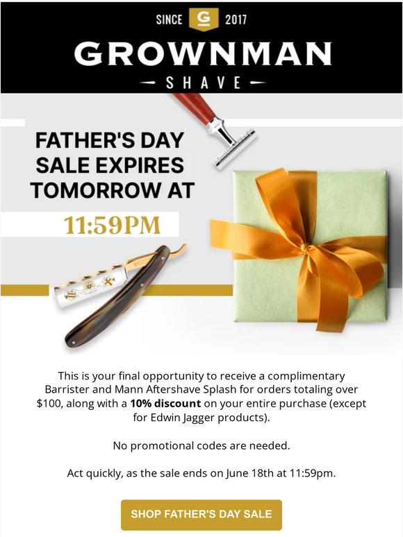 Father's Day Sale Ends Soon ⏳