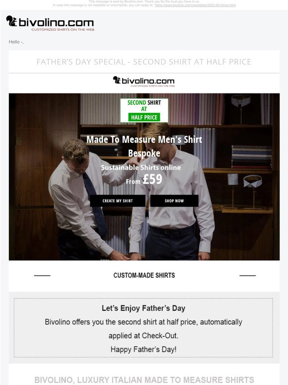 Last Call: Father's day special - Second shirt at half price