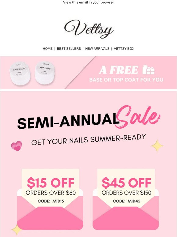 💥Huge Semi-Annual Sale is ON! Save Up To $45