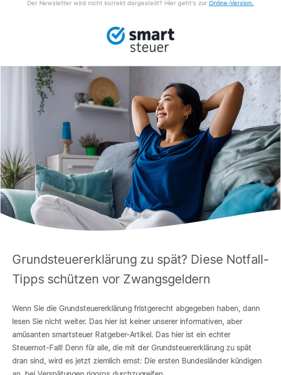 Smartsteuer - SteuererklÃ¤rung Online Machen: Grundsteuererklärung Zu ...