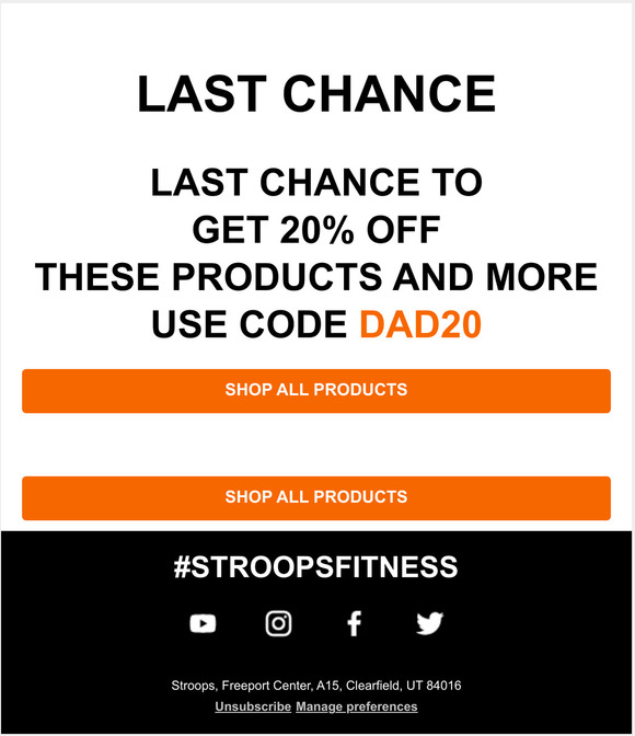 Happy Father's Day! Get 20% OFF Sitewide!