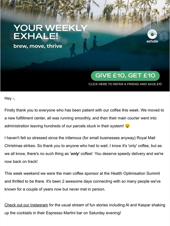 Exhale Healthy Coffee ☕ Understanding caffeine sensitivity Can you