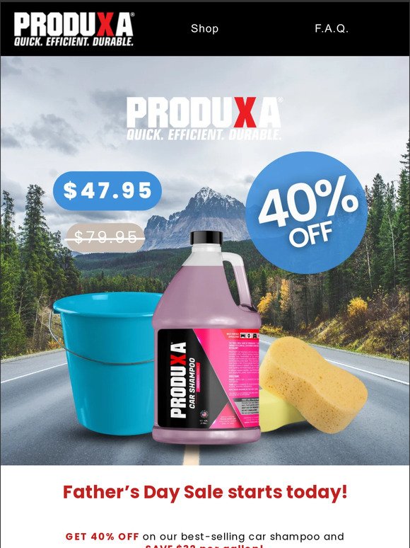 🚨 40% OFF car shampoo gallons!
