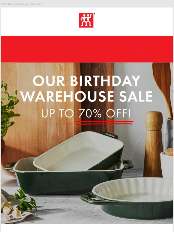 Restocked! New items at our Birthday Warehouse Sale.