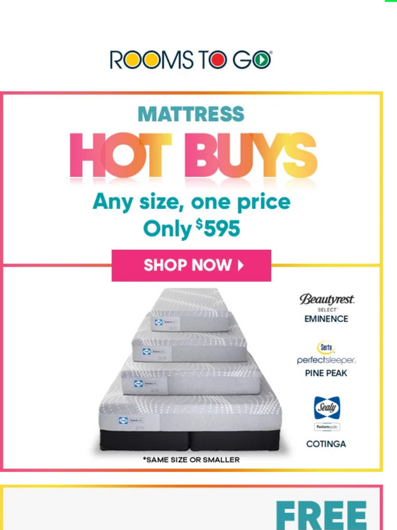 Mega mattress savings on the top names in sleep!