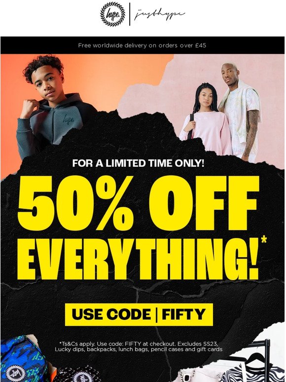 ❌❌❌ Last chance: 50% off everything* still available! ❌❌❌