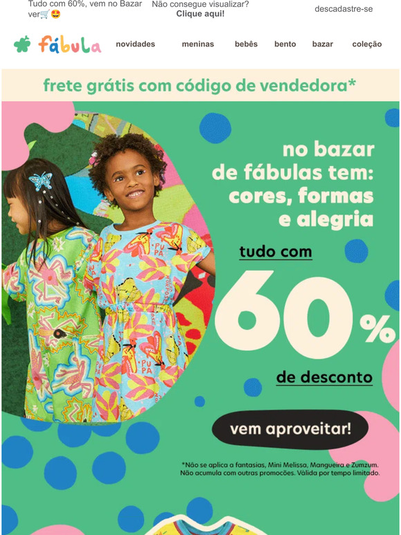 Já aproveitou o Bazar? 👀