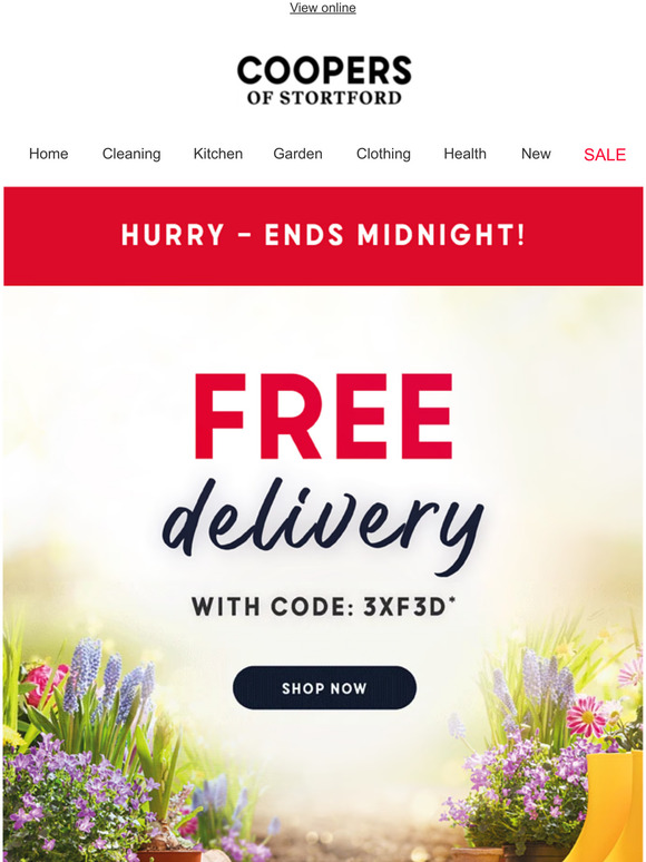 Coopers of Stortford Offer Ends Midnight FREE Delivery Milled