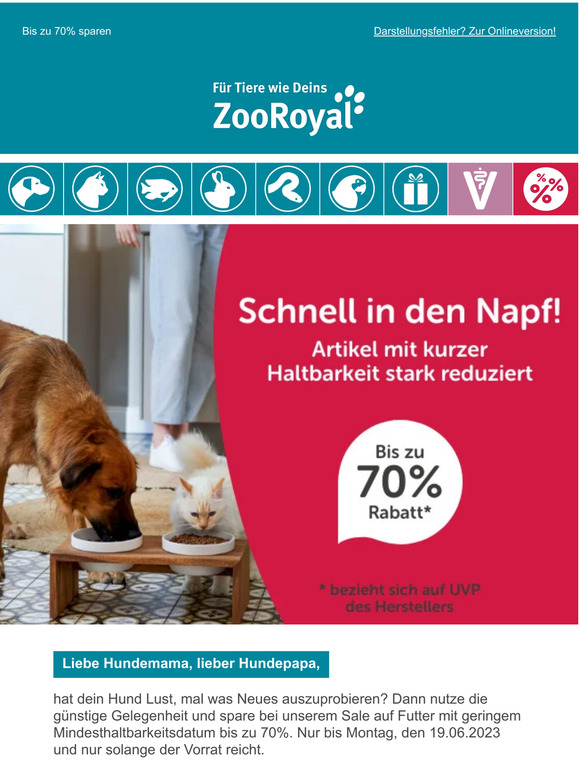 Schnell in den Napf! Spar-🦊 sparen bis zu 70%