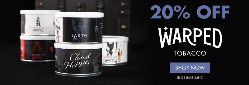 20% Off All Warped Pipe Tobacco Tins