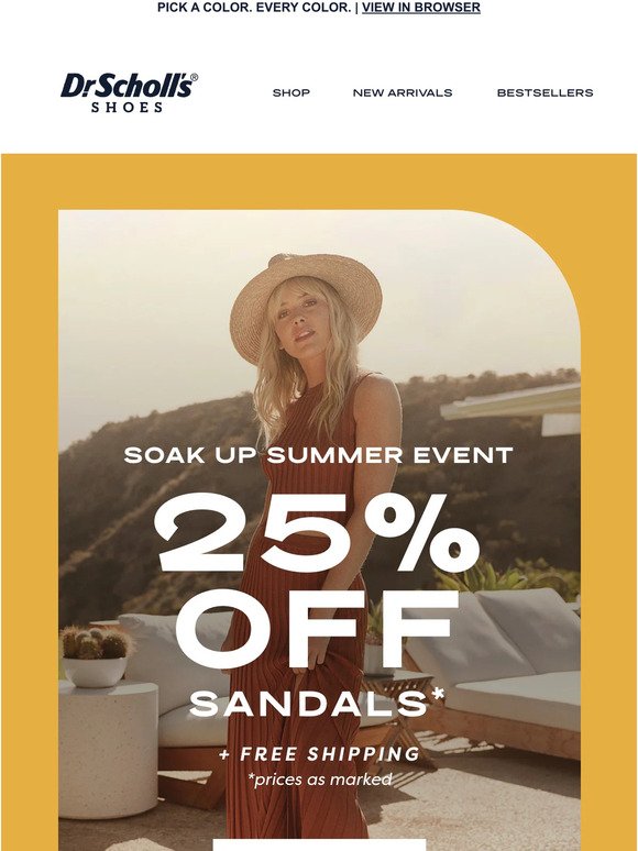 FINAL HOURS for 25% off need-now sandals