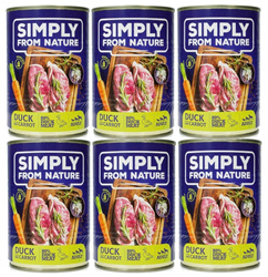 SIMPLY FROM NATURE Kaczka z marchewką, 6 x 400 g - mokra karma dla psów 6 x 400 g ZESTAW