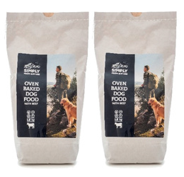 SIMPLY FROM NATURE Wypiekana w piecu karma z wołowiną 2 x 1.2 kg ZESTAW
