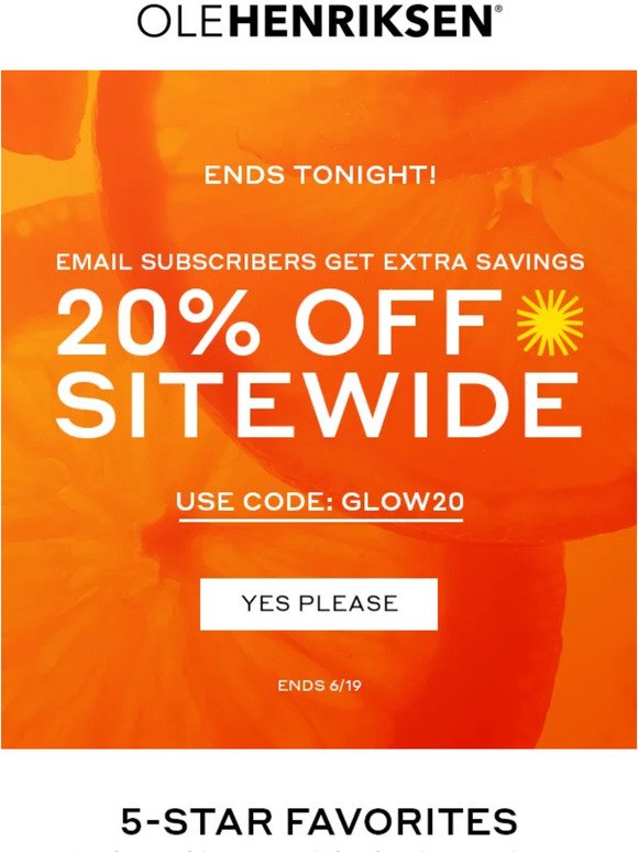 Final hours: 20% off sitewide