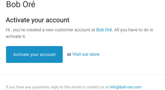 Customer account activation