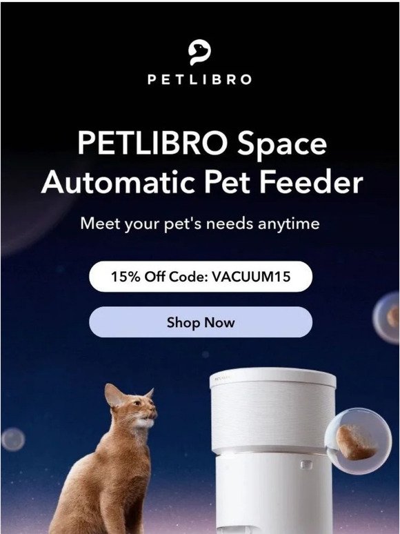 💥Last Day | 15% Off Space Automatic Feeder