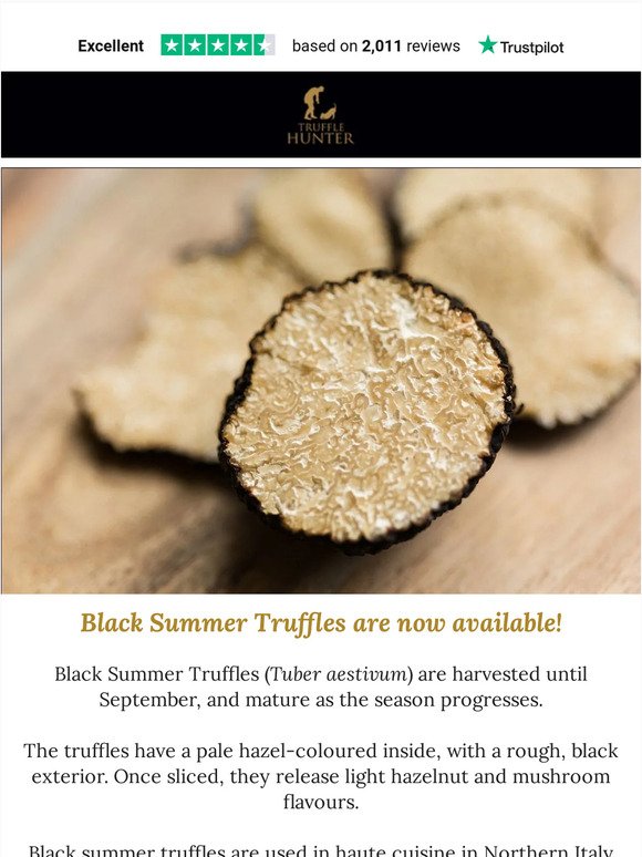 Black Summer Truffles are now available!