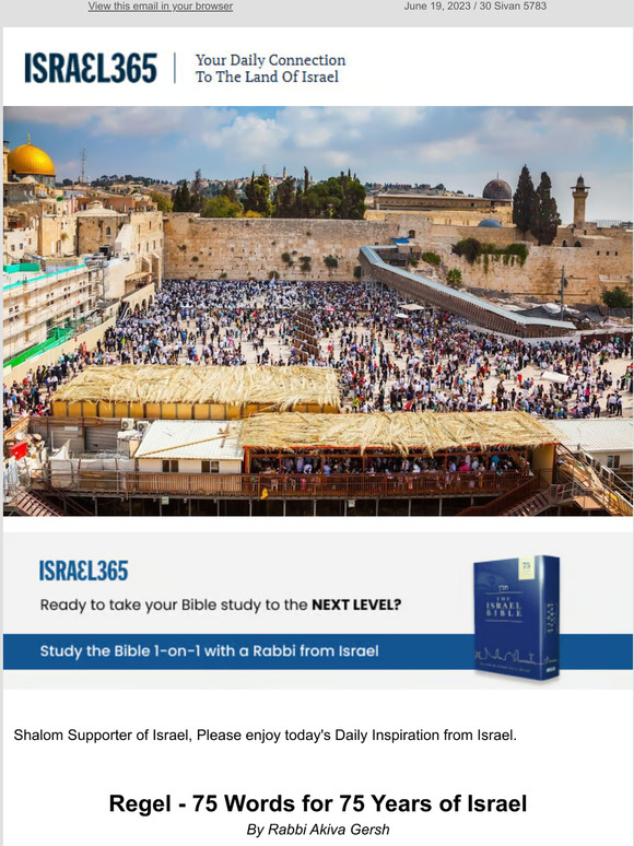 THE ISRAEL BIBLE: Regel - 75 Words for 75 Years of Israel | Milled