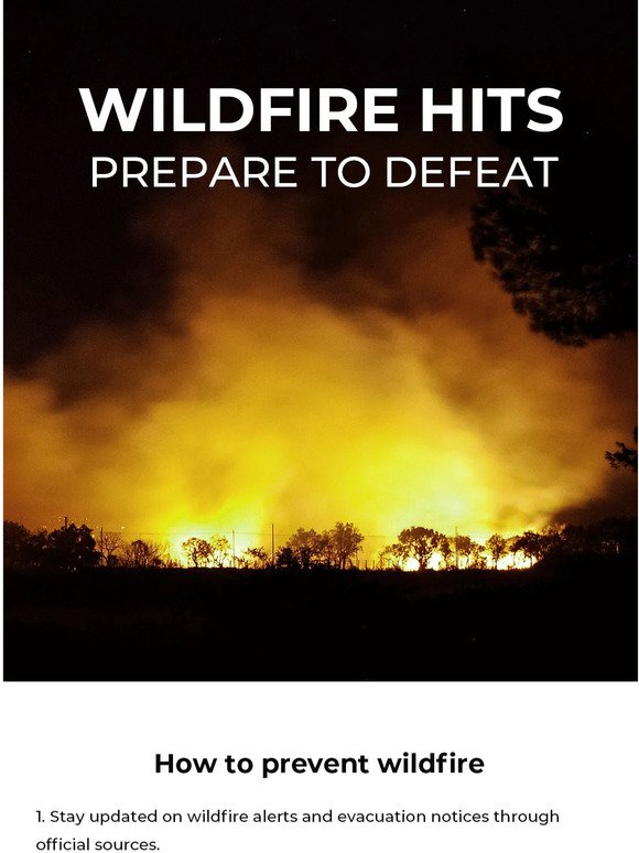 WILDFIRE HITS, PREPARE TO DEFEAT